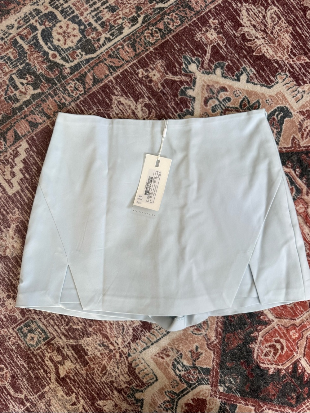 Endless Rose Pale Blue Layered Skort with Front Overlap